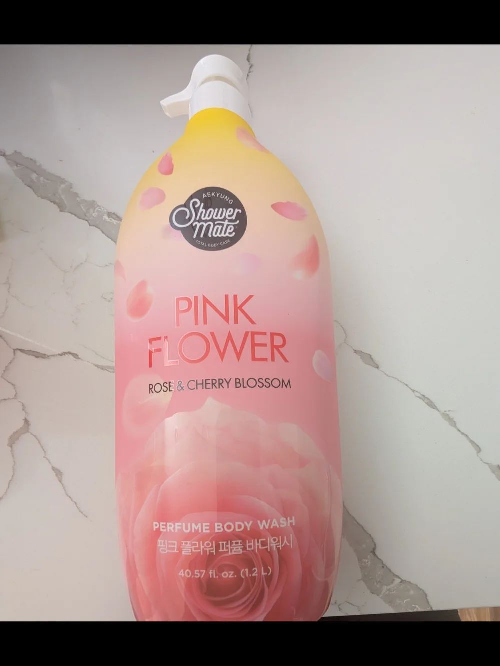 Pink Flower Rose & Cherry Blossom Perfume Body Wash - Pink
